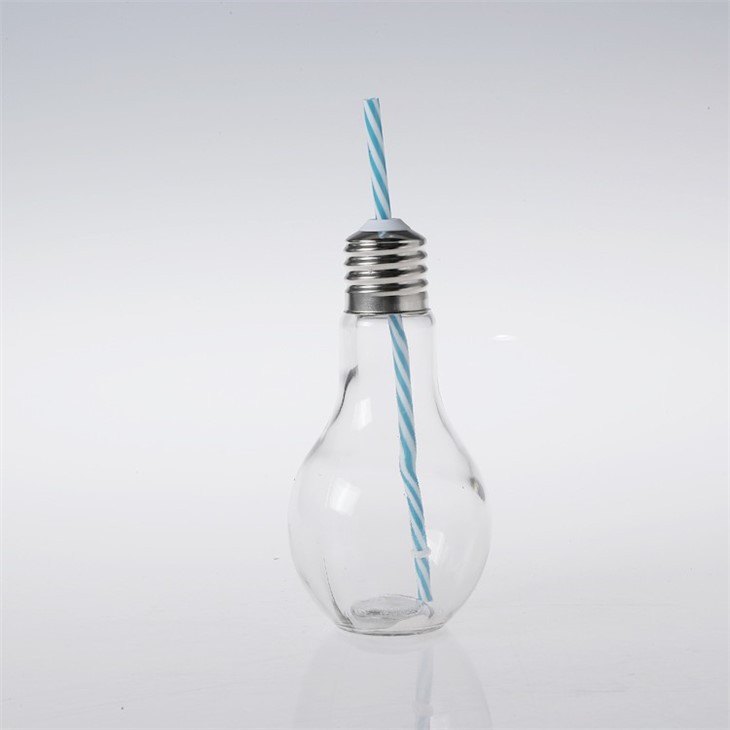 Light Bulb Shaped Glass Bottle
