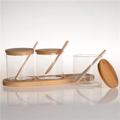 3 מיכלי תיבול עם מכסה