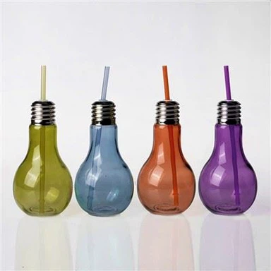 צנצנת שתייה מנורה מזכוכית