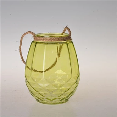 מחזיק פמוט זכוכית עם ידית