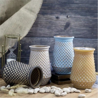 אגרטל זכוכית רטרו פורצלן