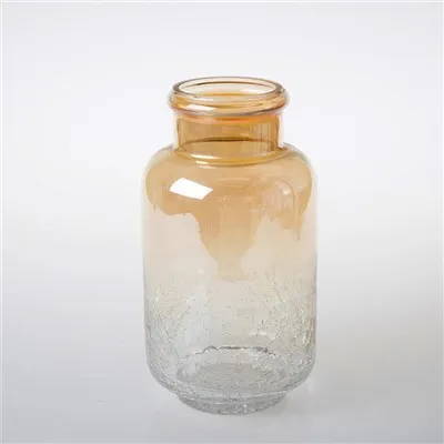 אגרטל זכוכית בהיר ענבר