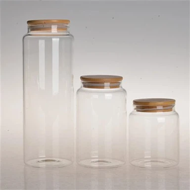 צנצנות תבלינים מזכוכית במבוק