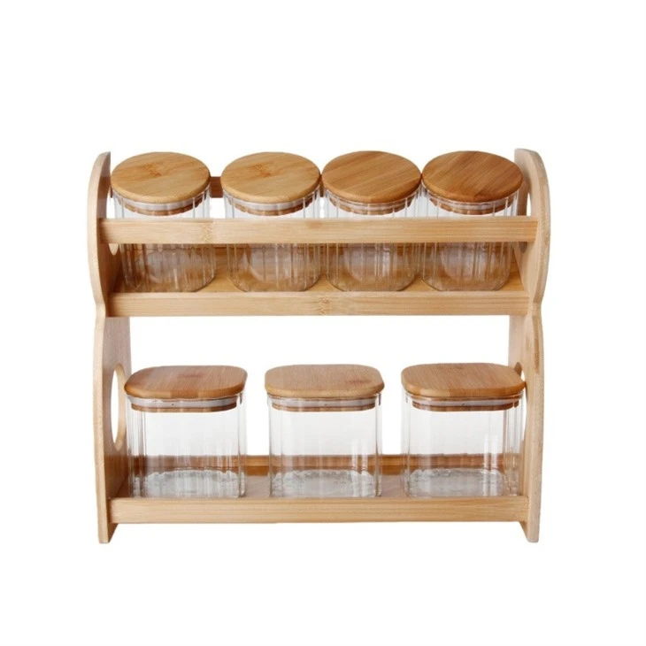 7 Piece Set Of High Borosilicate Glass Storage Jars factory