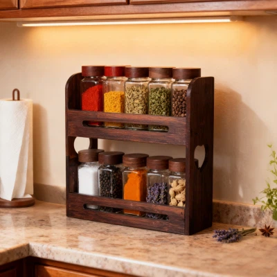 סט צנצנות זכוכית תבלינים 10 חלקים