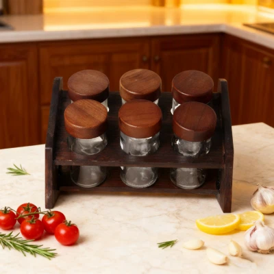 סט זכוכית עם 6 צנצנות