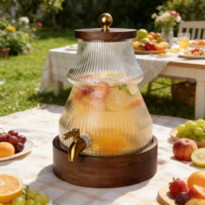 מתקן משקאות מזכוכית לעץ חג המולד